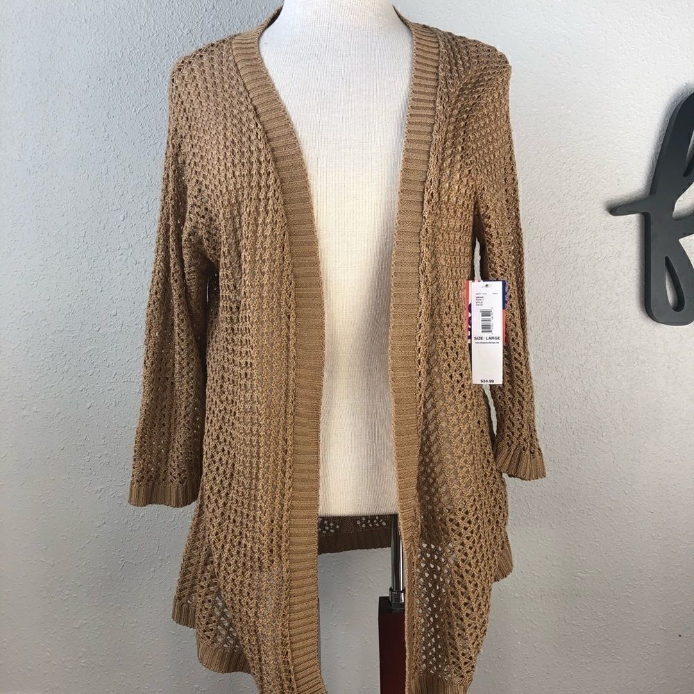 NWT Passports Cardigan Sweater Size Large
